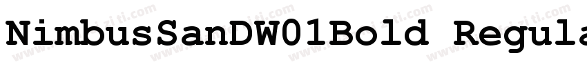 NimbusSanDW01Bold Regular字体转换